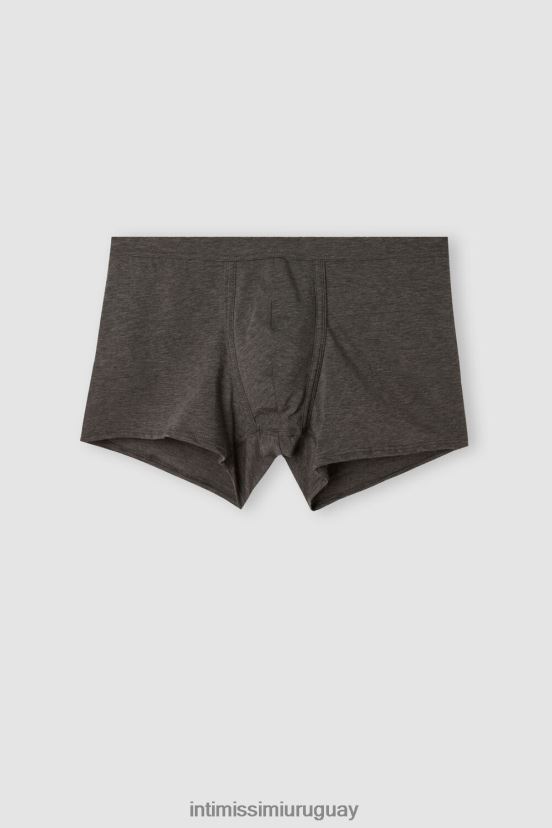 boxers algodón supima fresco natural Intimissimi hombres 5227-gris carbón melange V806B851 ropa interior