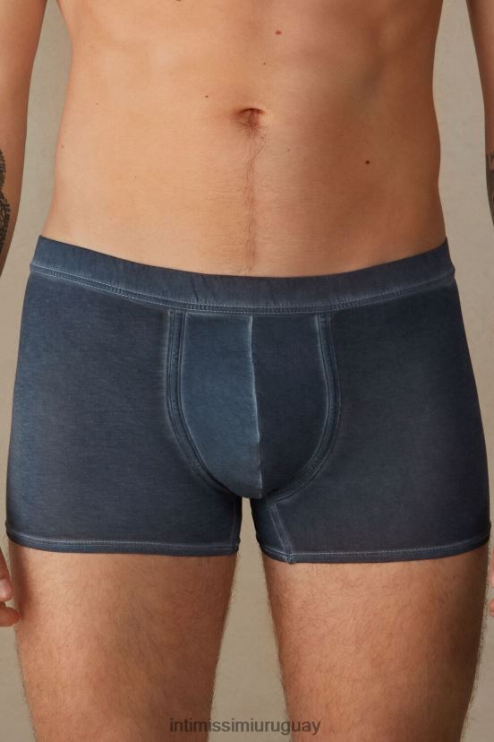 boxers algodón supima fresco natural Intimissimi hombres 857i-azul oscuro V806B873 ropa interior