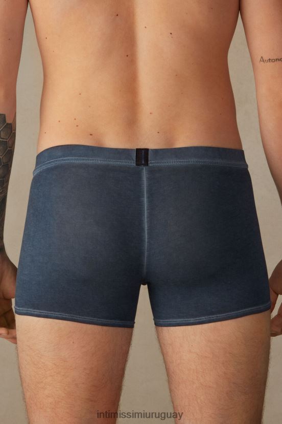 boxers algodón supima fresco natural Intimissimi hombres 857i-azul oscuro V806B873 ropa interior
