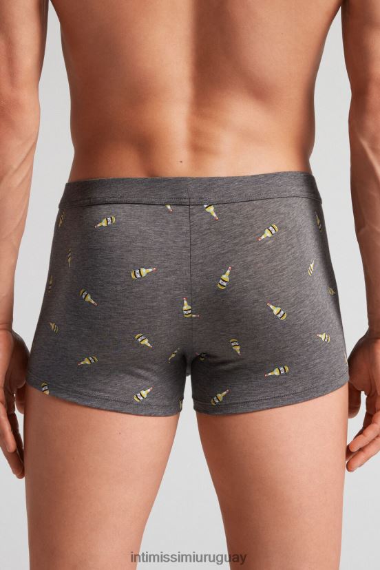 boxers algodon fresco natural ron supima Intimissimi hombres 372j-grafito mel. rasguear V806B81 ropa interior