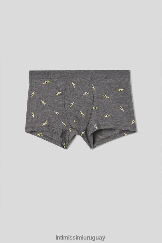 boxers algodon fresco natural ron supima Intimissimi hombres 372j-grafito mel. rasguear V806B81 ropa interior