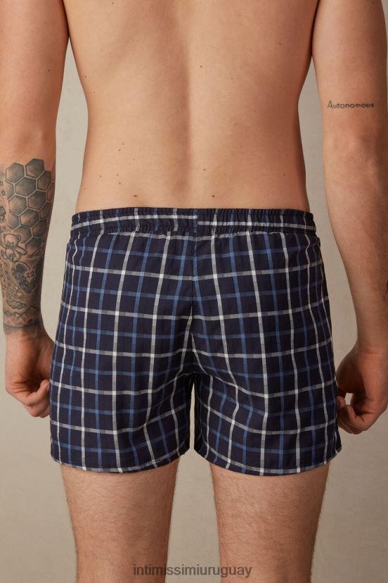boxers con detalles estampados Intimissimi hombres 169j-cheque azul V806B844 ropa interior