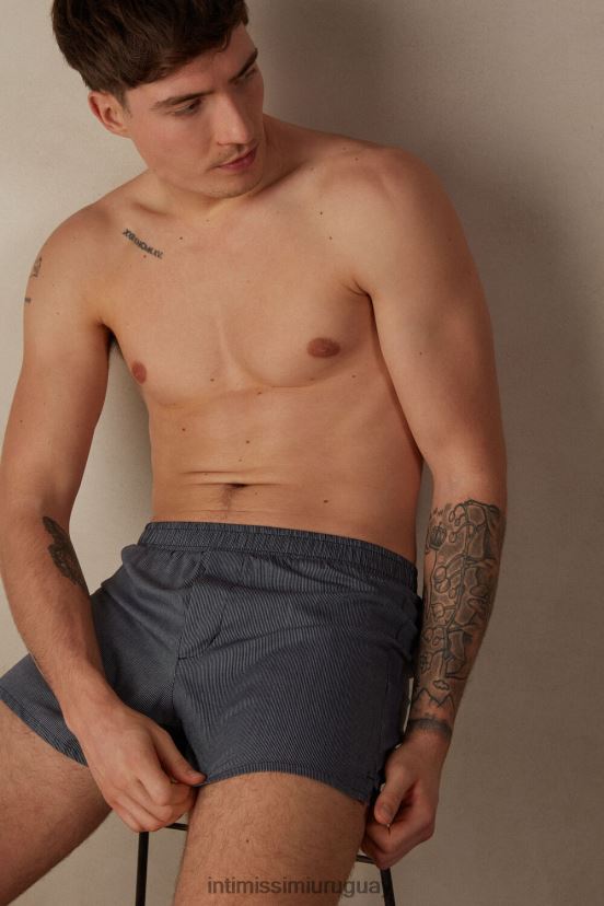 boxers con detalles estampados Intimissimi hombres 173j-cordón de aguja azul V806B847 ropa interior