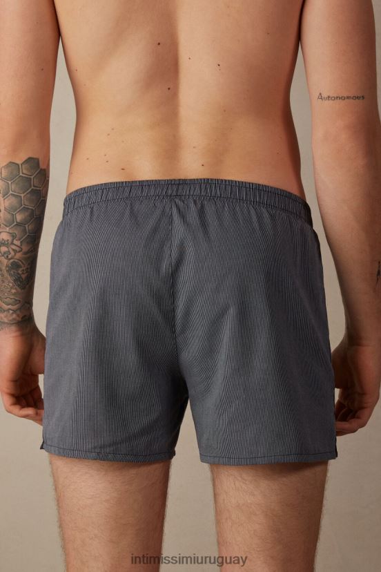 boxers con detalles estampados Intimissimi hombres 173j-cordón de aguja azul V806B847 ropa interior