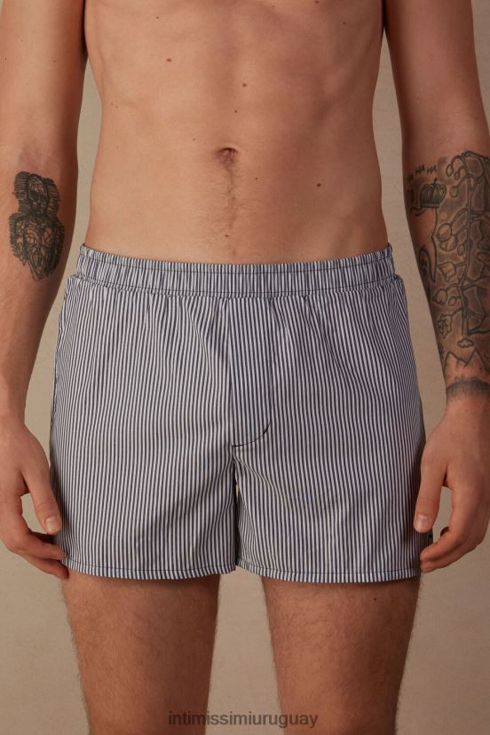 boxers con detalles estampados Intimissimi hombres 325j-raya blanca/azul V806B832 ropa interior