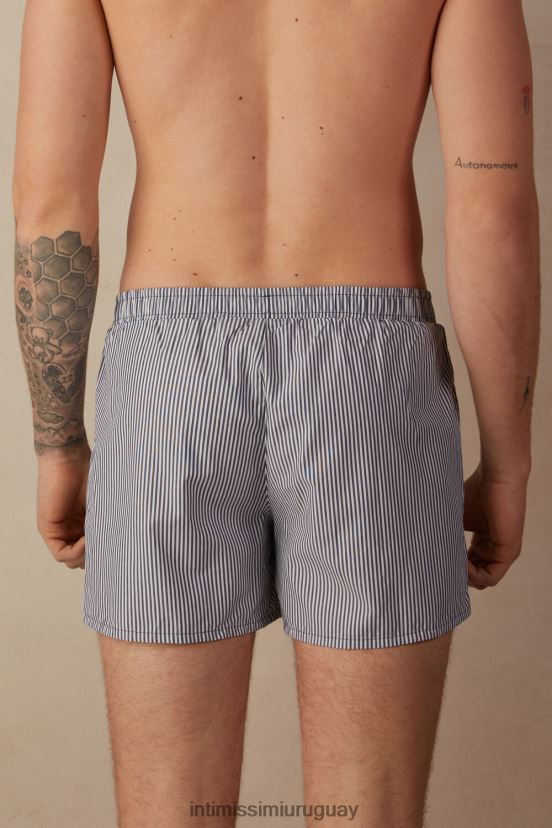 boxers con detalles estampados Intimissimi hombres 325j-raya blanca/azul V806B832 ropa interior