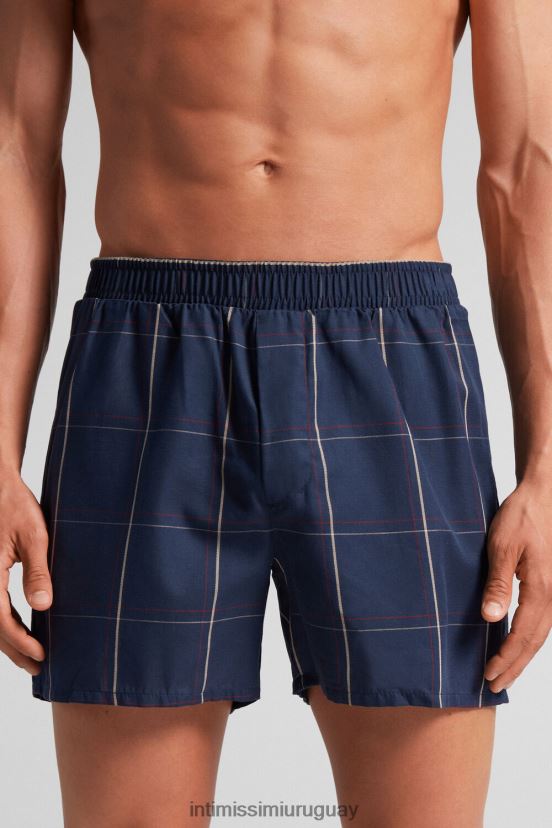 boxers con detalles estampados Intimissimi hombres 374j-cuadro bicolor V806B814 ropa interior