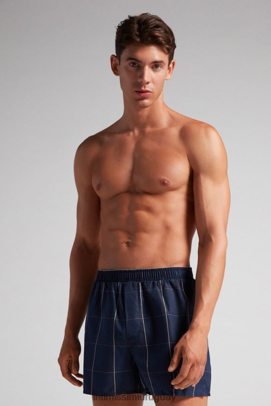 boxers con detalles estampados Intimissimi hombres 374j-cuadro bicolor V806B814 ropa interior