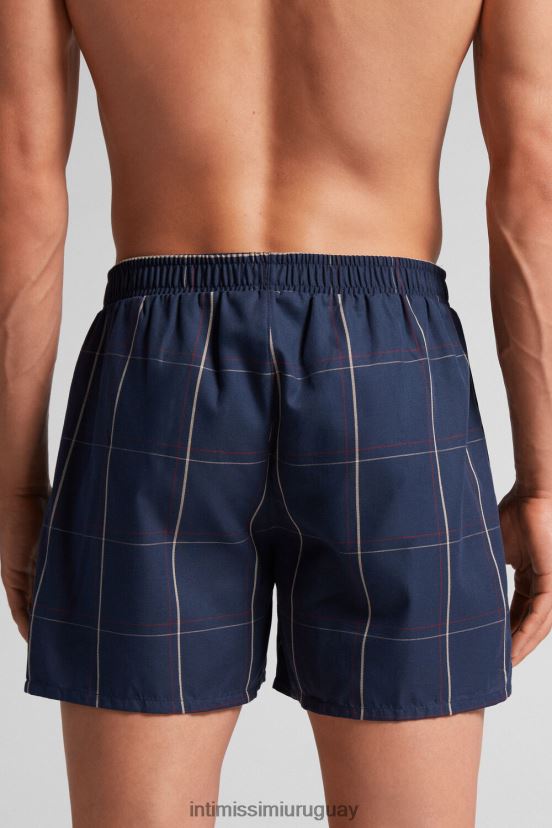 boxers con detalles estampados Intimissimi hombres 374j-cuadro bicolor V806B814 ropa interior