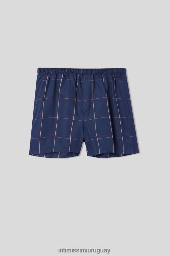 boxers con detalles estampados Intimissimi hombres 374j-cuadro bicolor V806B814 ropa interior