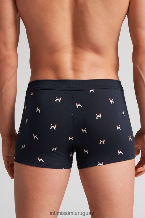 boxers de algodón natural fresco supima jack russell Intimissimi hombres 368j-blu notte st.jack russel V806B83 ropa interior