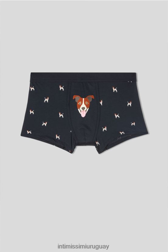 boxers de algodón natural fresco supima jack russell Intimissimi hombres 368j-blu notte st.jack russel V806B83 ropa interior
