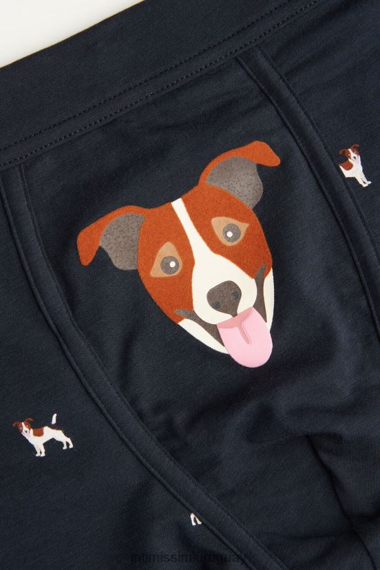 boxers de algodón natural fresco supima jack russell Intimissimi hombres 368j-blu notte st.jack russel V806B83 ropa interior