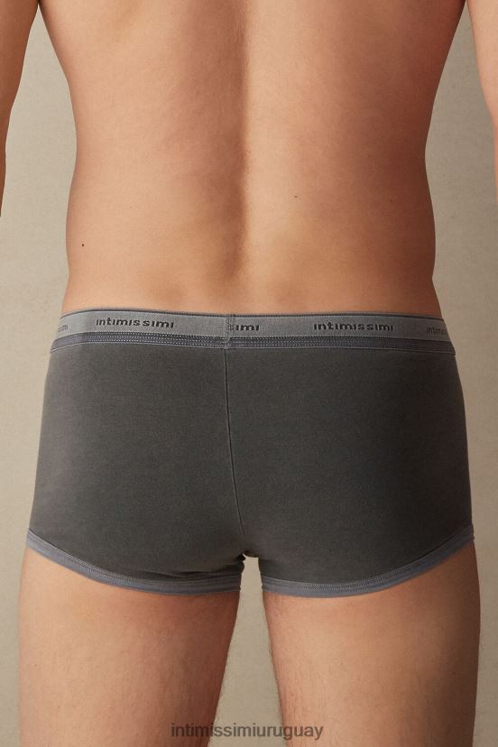 boxers de algodón supima elástico teñido en prenda Intimissimi hombres 862i-negro V806B882 ropa interior