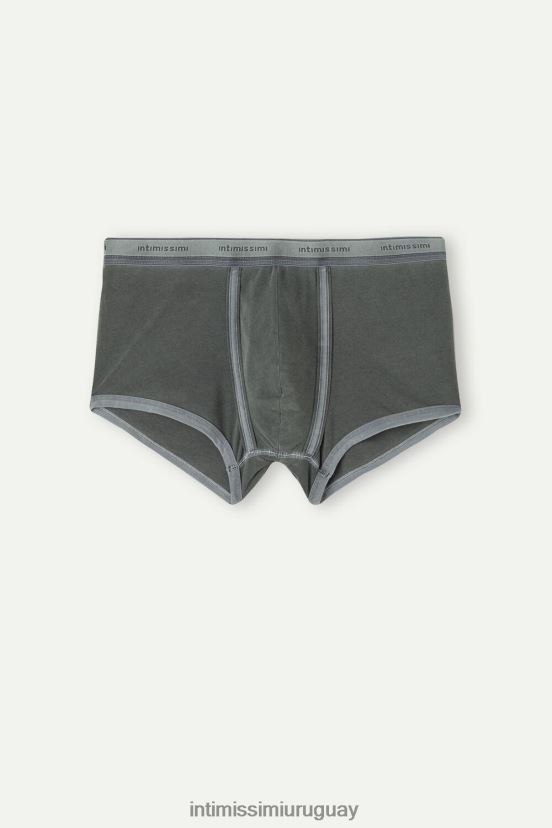 boxers de algodón supima elástico teñido en prenda Intimissimi hombres 862i-negro V806B882 ropa interior