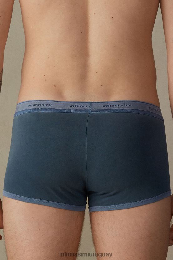 boxers de algodón supima elástico teñido en prenda Intimissimi hombres 864i-azul oscuro V806B878 ropa interior