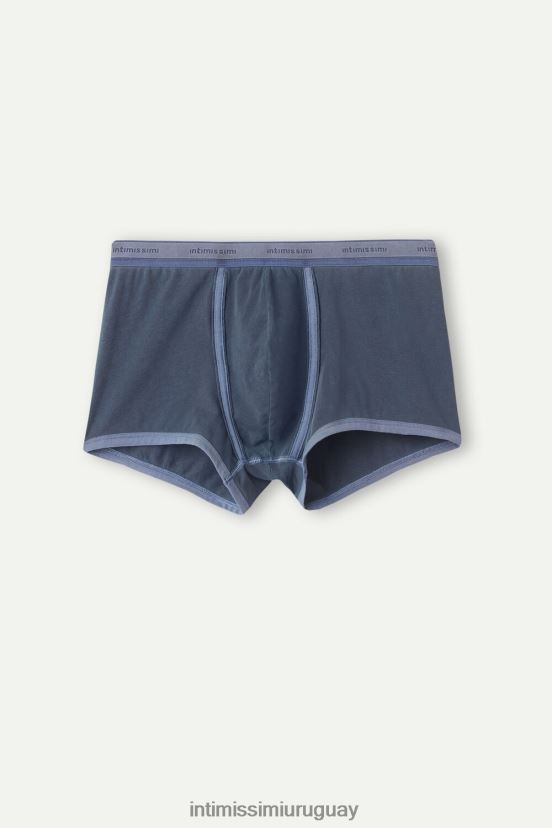 boxers de algodón supima elástico teñido en prenda Intimissimi hombres 864i-azul oscuro V806B878 ropa interior