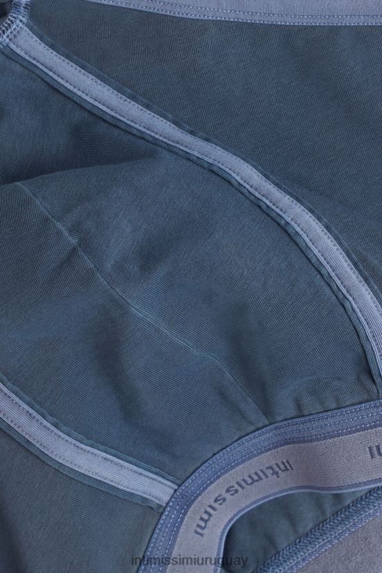 boxers de algodón supima elástico teñido en prenda Intimissimi hombres 864i-azul oscuro V806B878 ropa interior