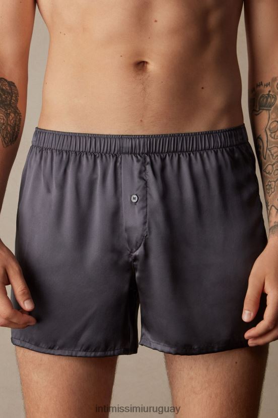 boxers de seda Intimissimi hombres 037j-gris oscuro V806B868 ropa interior