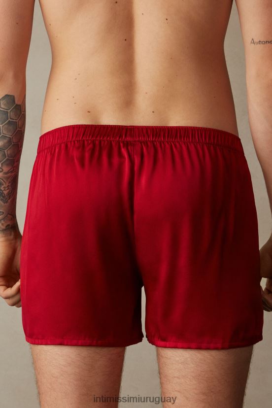 boxers de seda Intimissimi hombres 1473-rojo V806B890 ropa interior