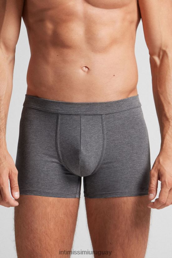 boxers holgados de algodón supima Intimissimi hombres 5227-gris carbón melange V806B8138 ropa interior