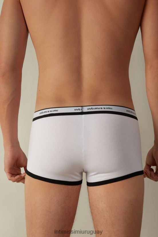 calzoncillos tipo bóxer de algodón supima elástico con detalle de logo Intimissimi hombres 143i-negro/blanco V806B893 ropa interior