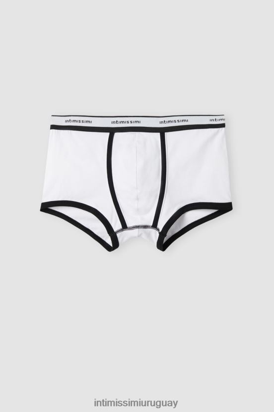 calzoncillos tipo bóxer de algodón supima elástico con detalle de logo Intimissimi hombres 143i-negro/blanco V806B893 ropa interior