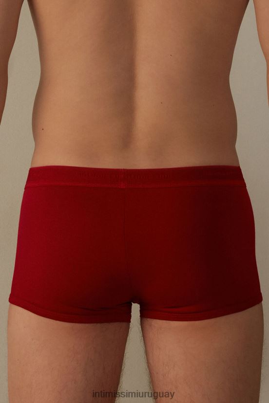 calzoncillos tipo bóxer de algodón supima elástico con detalle de logo Intimissimi hombres 5222-rojo intenso/rojo V806B898 ropa interior