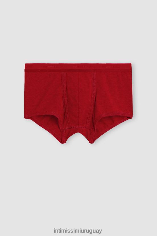 calzoncillos tipo bóxer de algodón supima elástico con detalle de logo Intimissimi hombres 5222-rojo intenso/rojo V806B898 ropa interior