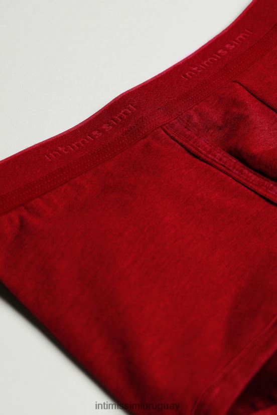 calzoncillos tipo bóxer de algodón supima elástico con detalle de logo Intimissimi hombres 5222-rojo intenso/rojo V806B898 ropa interior