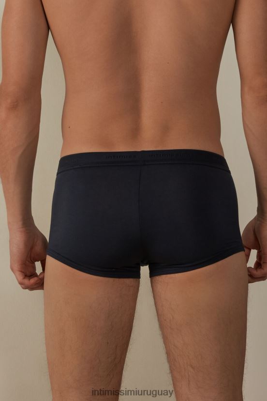 calzoncillos tipo bóxer de algodón supima elástico con detalle de logo Intimissimi hombres 800a-azul medianoche/azul medianoche V806B8114 ropa interior