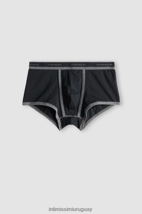 calzoncillos tipo bóxer de algodón supima elástico con detalle de logo Intimissimi hombres Mezcla 385i-negro/grafito V806B8116 ropa interior