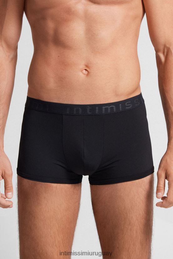 calzoncillos tipo bóxer de microfibra con logo Intimissimi hombres 019-negro V806B8148 ropa interior