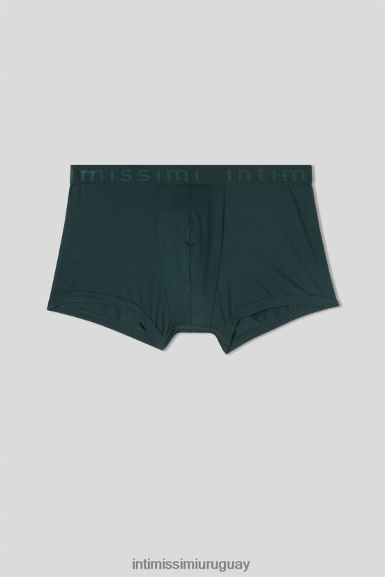 calzoncillos tipo bóxer de microfibra con logo Intimissimi hombres 132j-verde oscuro V806B815 ropa interior