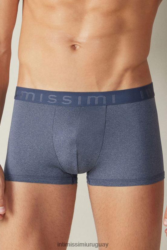 calzoncillos tipo bóxer de microfibra con logo Intimissimi hombres 5210-mezcla azul denim V806B8110 ropa interior