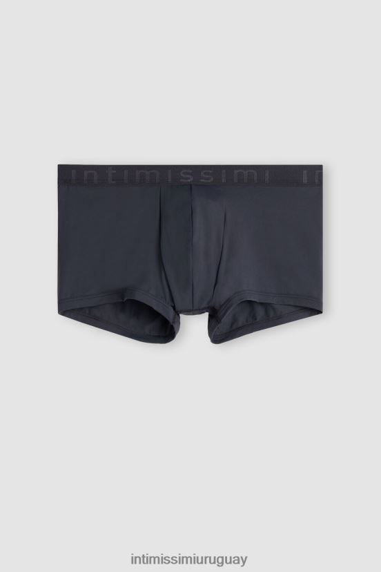calzoncillos tipo bóxer de microfibra con logo Intimissimi hombres 9963-gris hollín V806B8130 ropa interior