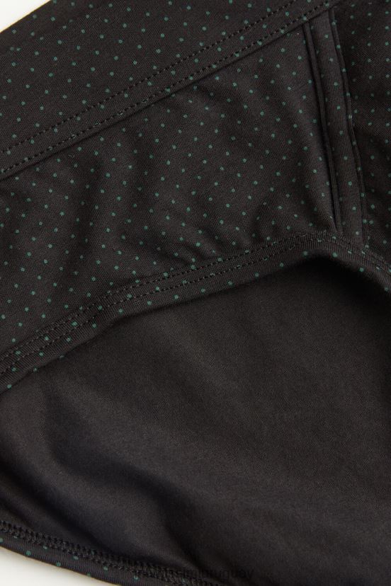 Braguita algodón supima micro lunares natural fresco Intimissimi hombres 365j-nero st.pois verde scuro V806B817 ropa interior