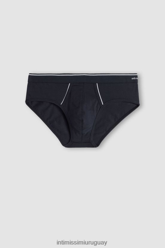 braguita de algodón supima con elástico visible Intimissimi hombres 6987-azul/blanco V806B8127 ropa interior