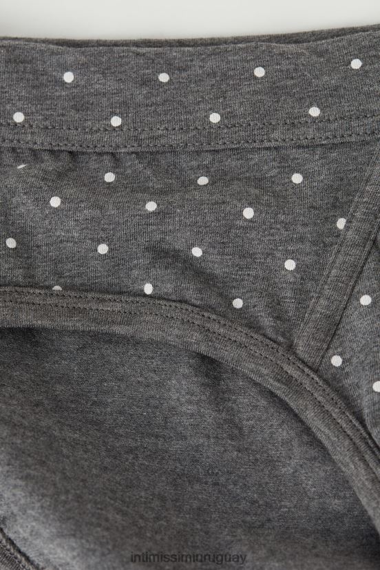 braguita de algodón supima elástico con lunares Intimissimi hombres 063j-estampado lunares gris antracita melange V806B863 ropa interior