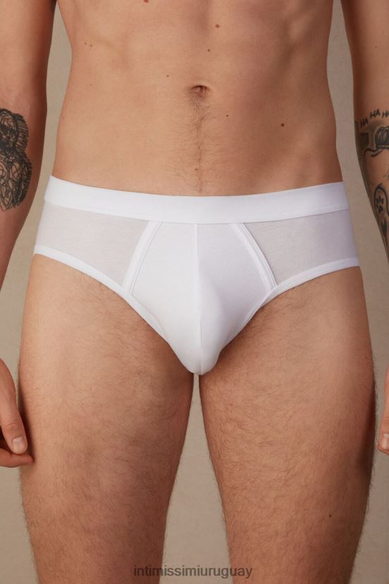 braguita de algodón supima fresco natural Intimissimi hombres 001-blanco V806B831 ropa interior