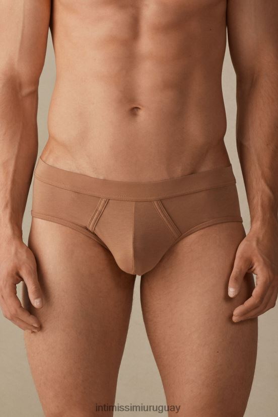 braguita de algodón supima fresco natural Intimissimi hombres 417i-beige medio V806B876 ropa interior