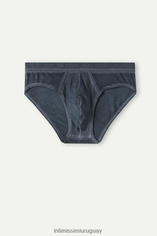 braguita de algodón supima fresco natural Intimissimi hombres 857i-azul oscuro V806B869 ropa interior