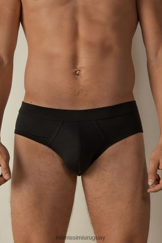 calzoncillos de algodón supima Intimissimi hombres 019-negro V806B8145 ropa interior
