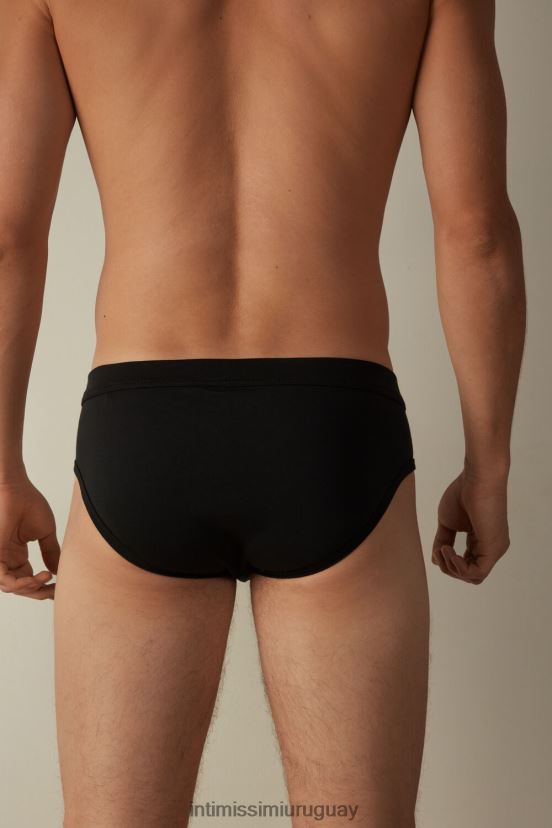 calzoncillos de algodón supima Intimissimi hombres 019-negro V806B8145 ropa interior