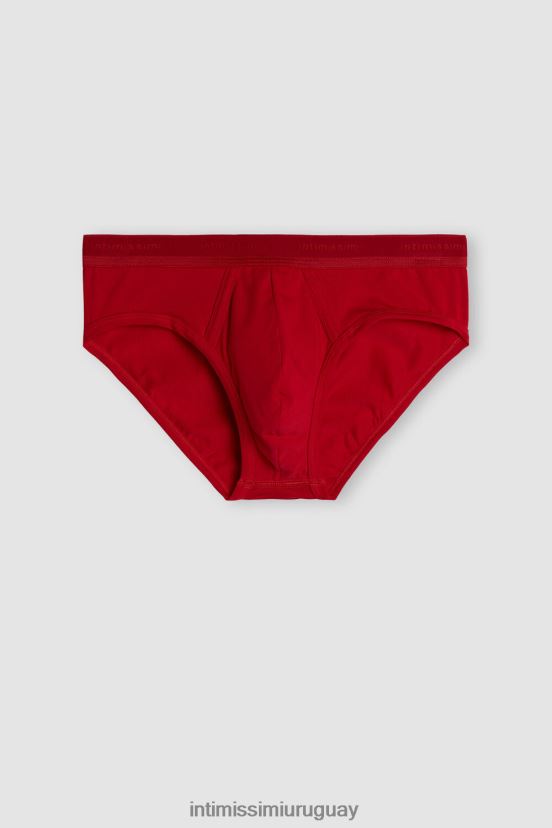 calzoncillos de algodón supima elástico con detalle de logo Intimissimi hombres 5222-rojo intenso/rojo V806B899 ropa interior