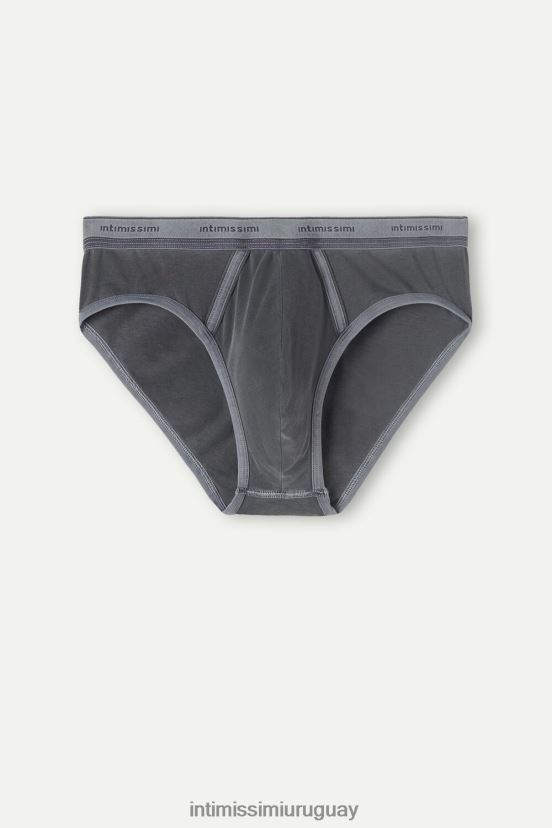 calzoncillos de algodón supima elástico teñido en prenda Intimissimi hombres 862i-negro V806B883 ropa interior