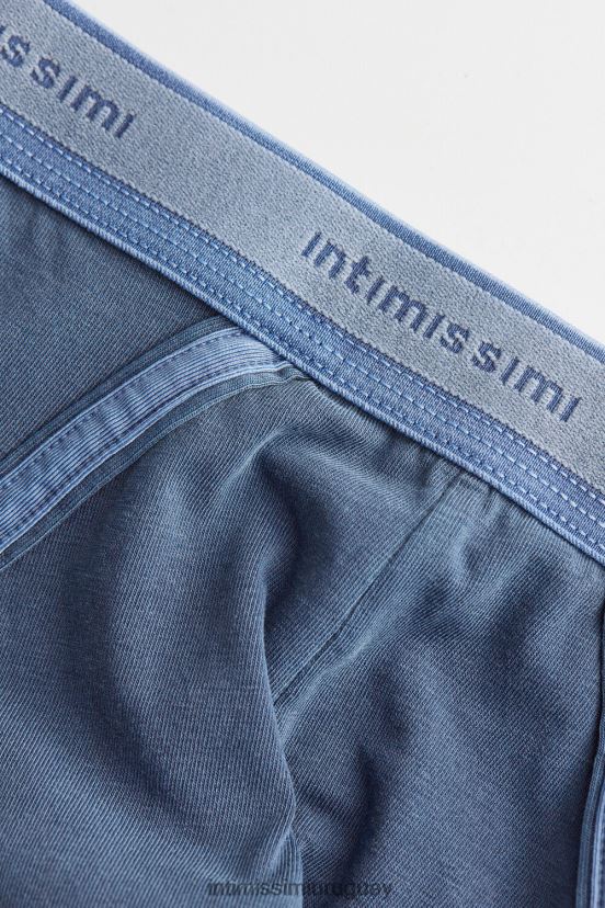 calzoncillos de algodón supima elástico teñido en prenda Intimissimi hombres 864i-azul oscuro V806B881 ropa interior