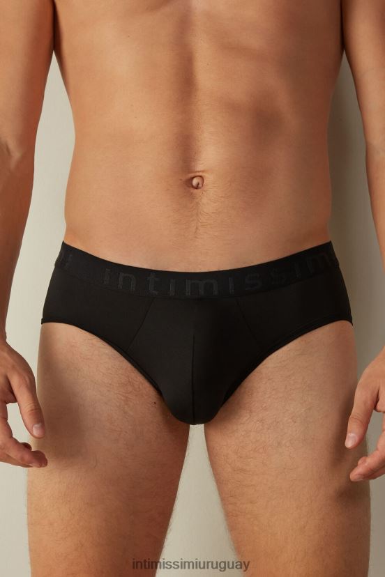 calzoncillos de microfibra con detalle de logo Intimissimi hombres 019-negro V806B8149 ropa interior