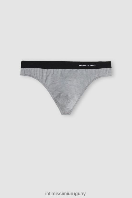 tanga de microfibra con detalle de logo Intimissimi hombres 9958-mezcla gris claro V806B8132 ropa interior