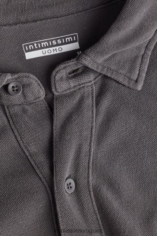 camisa de piqué de algodón colección lavada Intimissimi hombres 042j-gris lavado V806B8205 vestir